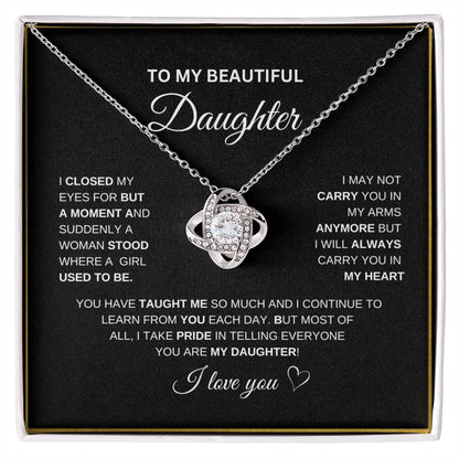 MOTHER DAUGHTER GIFT Necklace with Jeweled Pendant