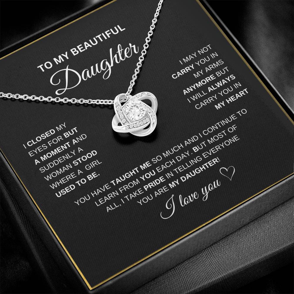 MOTHER DAUGHTER GIFT Necklace with Jeweled Pendant